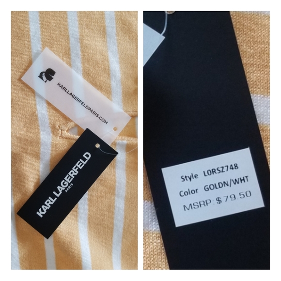 Karl Lagerfeld Paris
Striped & Lace Collared Top - Picture 7 of 11